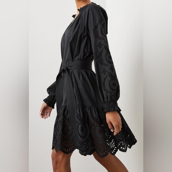 Rails Saylor Black Eyelet Dress Size Small - Picture 2 of 12